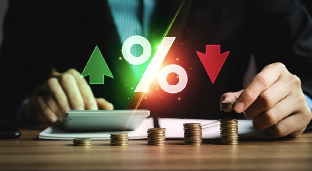 fixed rate vs floating rate stockphoto